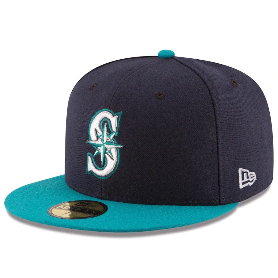 Front Left View of the New Era Cap Seattle Mariners Authentic Collection Alt 59FIFTY Fitted