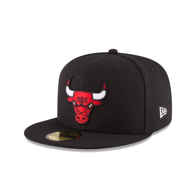 Front Left View of the New Era Cap 7 3/4 59FIFTY Official Team Colors NBA Chicago Bulls Fitted