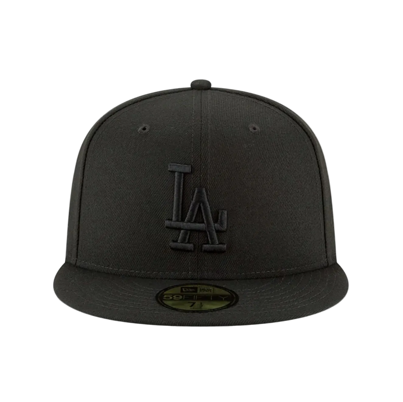 Front View of the New Era Dodgers 2025 World Series Champions Black on Black 59FIFTY Fitted
