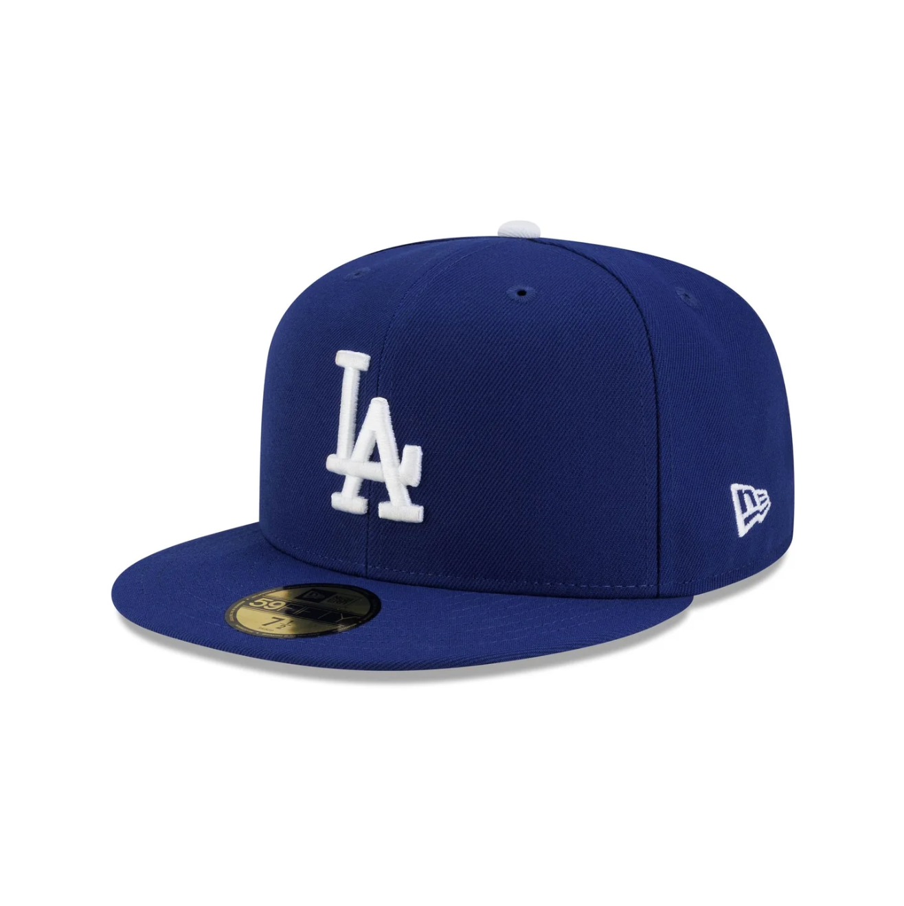 Front Right View of the New Era Dodgers 2025 World Series Champions Gilded Sidepatch 59FIFTY Fitted