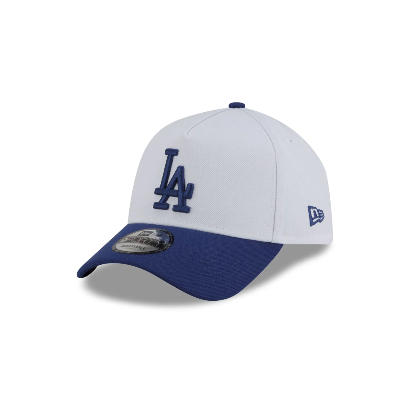 Front Left View of the New Era Dodgers 2025 World Series Champions Trophy 9FORTY A-Frame Snapback