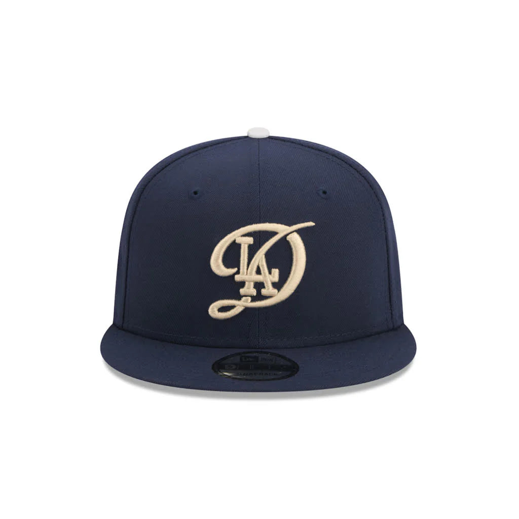 Front View of the Los Angeles Dodgers City Connect 2024 World Series SP 59Fifty Snapback