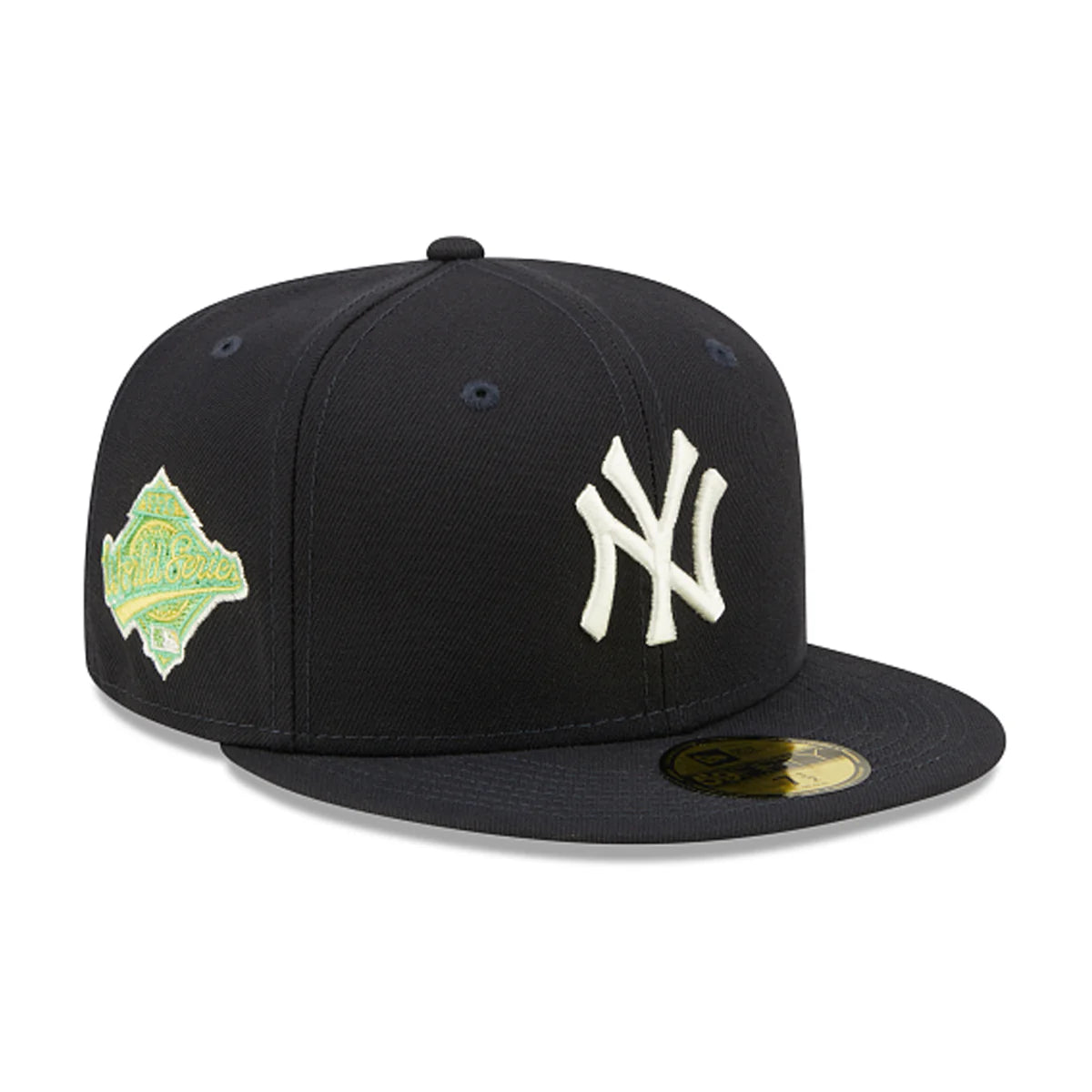 Front Left View of the New York Yankees Citrus Pop 59Fifty Fitted