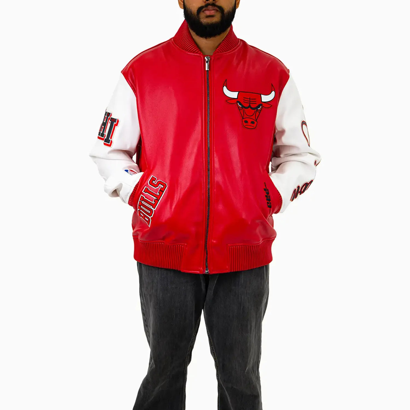 CHICAGO BULLS CITY SIGNATURE M LEATHER VARSITY JACKET-thumbmail-6