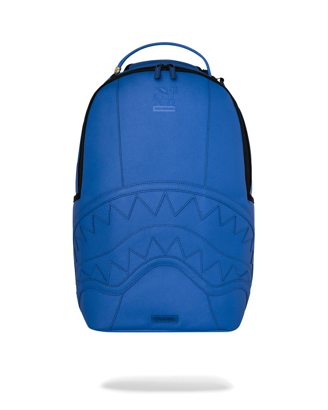 Front View of the Sprayground Blue Henny Backpack