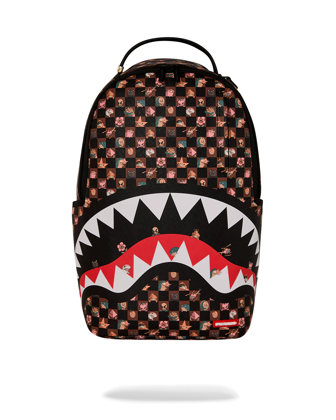 Front View of the Sprayground Peeking Characters Remix Backpack