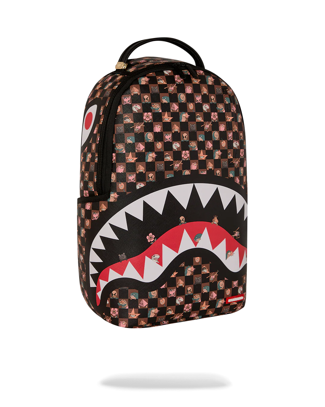 Front Left View of the Sprayground Peeking Characters Remix Backpack