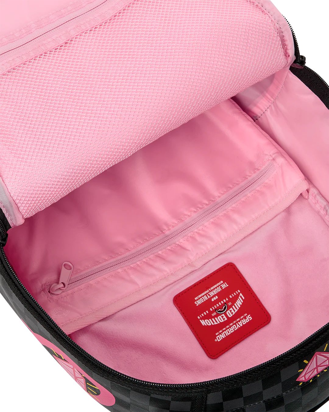 Interior View of the Sprayground Pink Panther Backpack