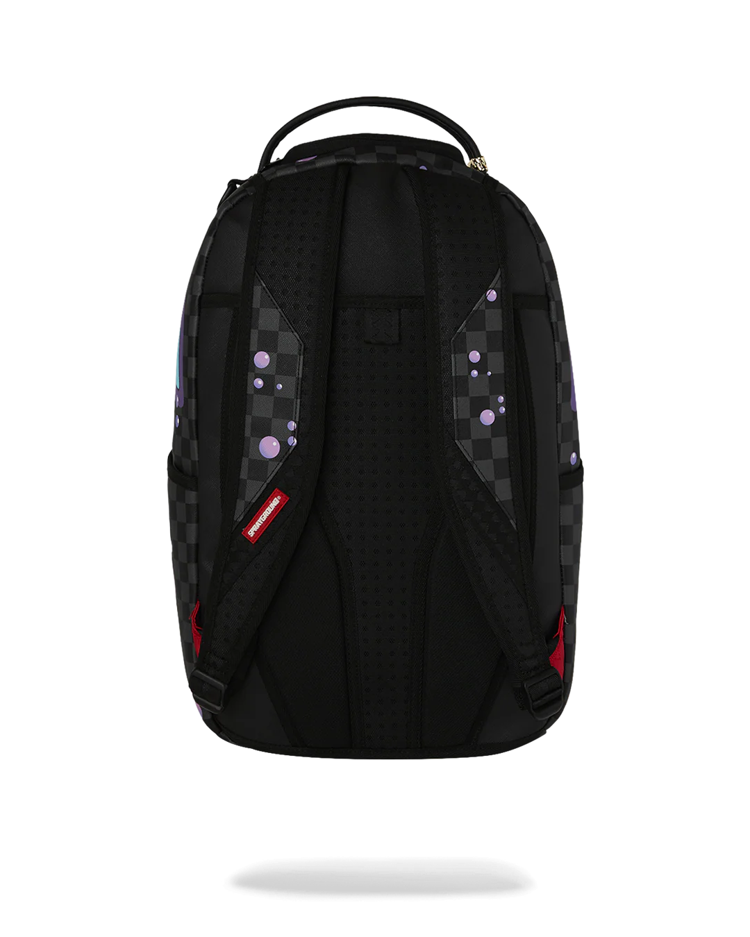 Back View of the Sprayground Purple Slime Takeover Backpack