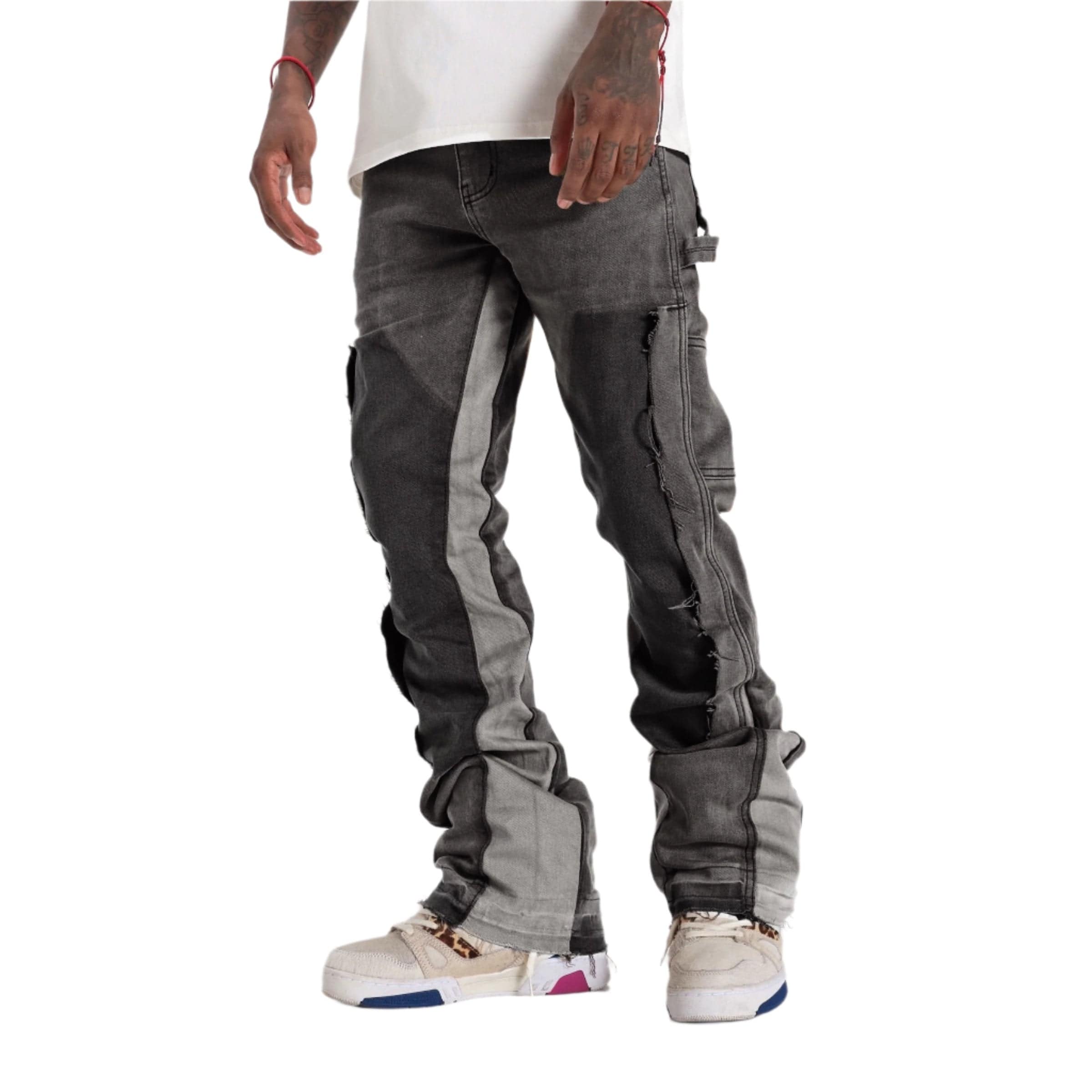 SugarHill 30 / BLACK/GREY "REVOLVER" STACKED JEANS