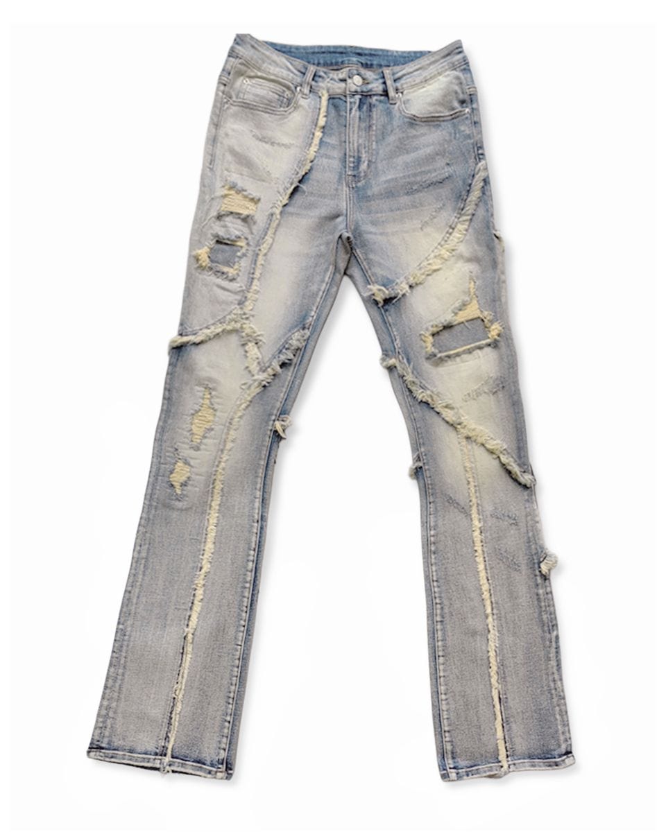 SugarHill 30 / WHEAT BLUE "HIGHLAND" STACKED JEANS (WHEAT BLUE)