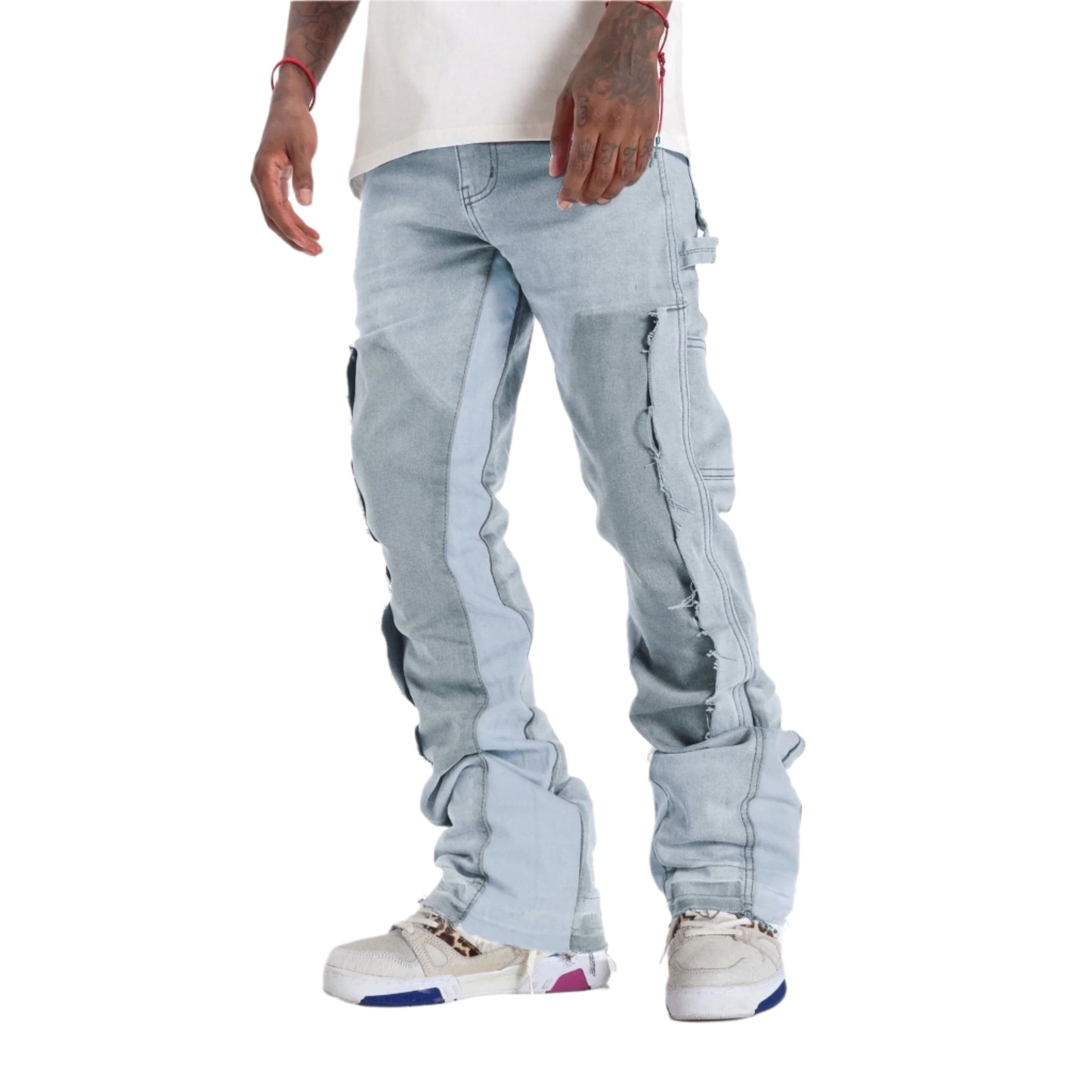 SugarHill "REVOLVER" STACKED JEANS (SOFT BLUE)