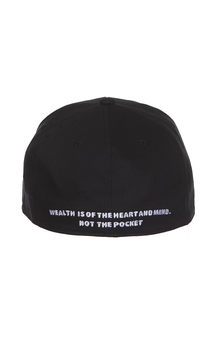 Back View of the Billionaire Boys Club BB Helmet Fitted Hat in Black