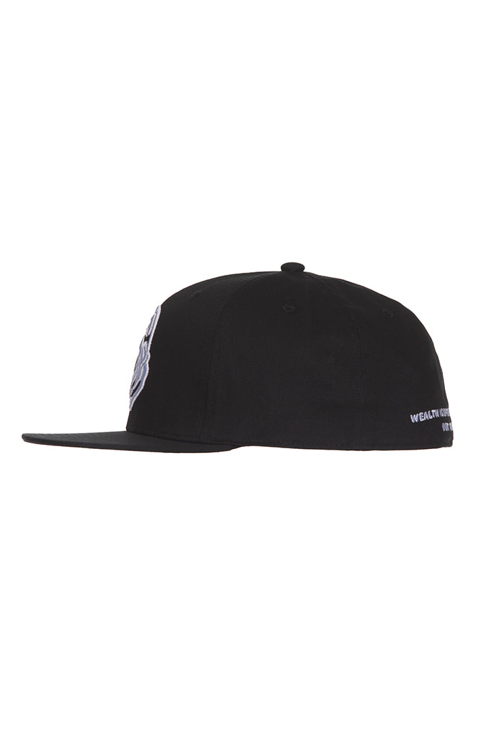 Left View of the Billionaire Boys Club BB Helmet Fitted Hat in Black