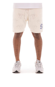 Front View of BB Cubic Shorts in Gardenia - Men's Shorts