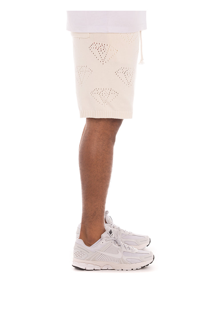 Right side view of Billionaire Boys Cubic Shorts in Gardenia - Men's Shorts