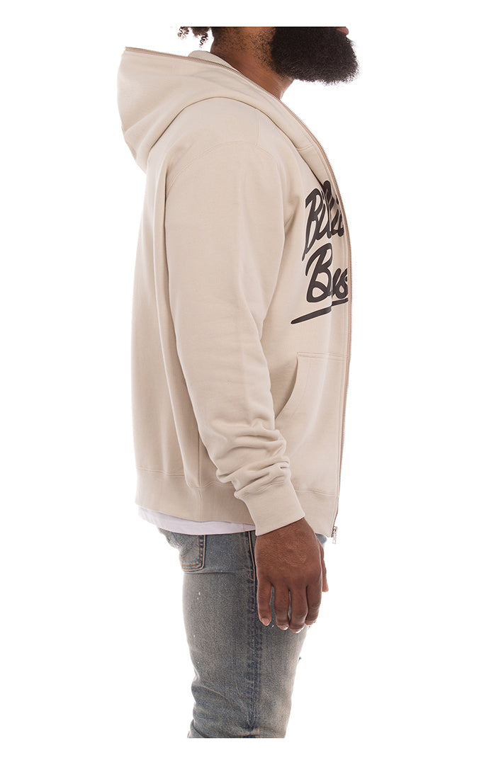 Right side view of BB Script Hoodie in Moonstruck - Men's Hoodies
