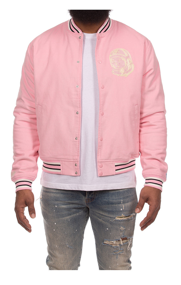 Front View of the Billionaire Boys Club bb space station jacket in Candy Pink