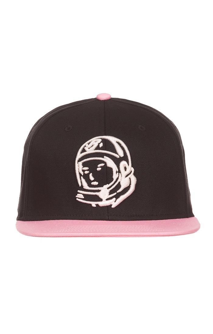 Front View of the Billionaire Boys Club bb two tone snap back hat in Black