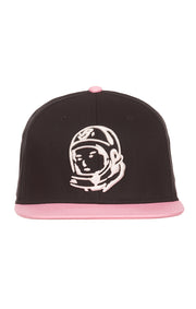 Front View of the Billionaire Boys Club bb two tone snap back hat in Black