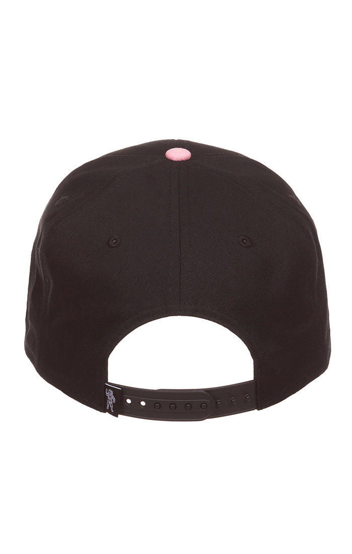 Back Front View of the Billionaire Boys Club bb two tone snap back hat in Black