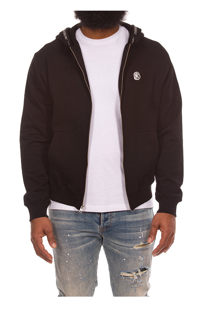 Front View of the Billionaire Boys Club bb mind hoodie in Black