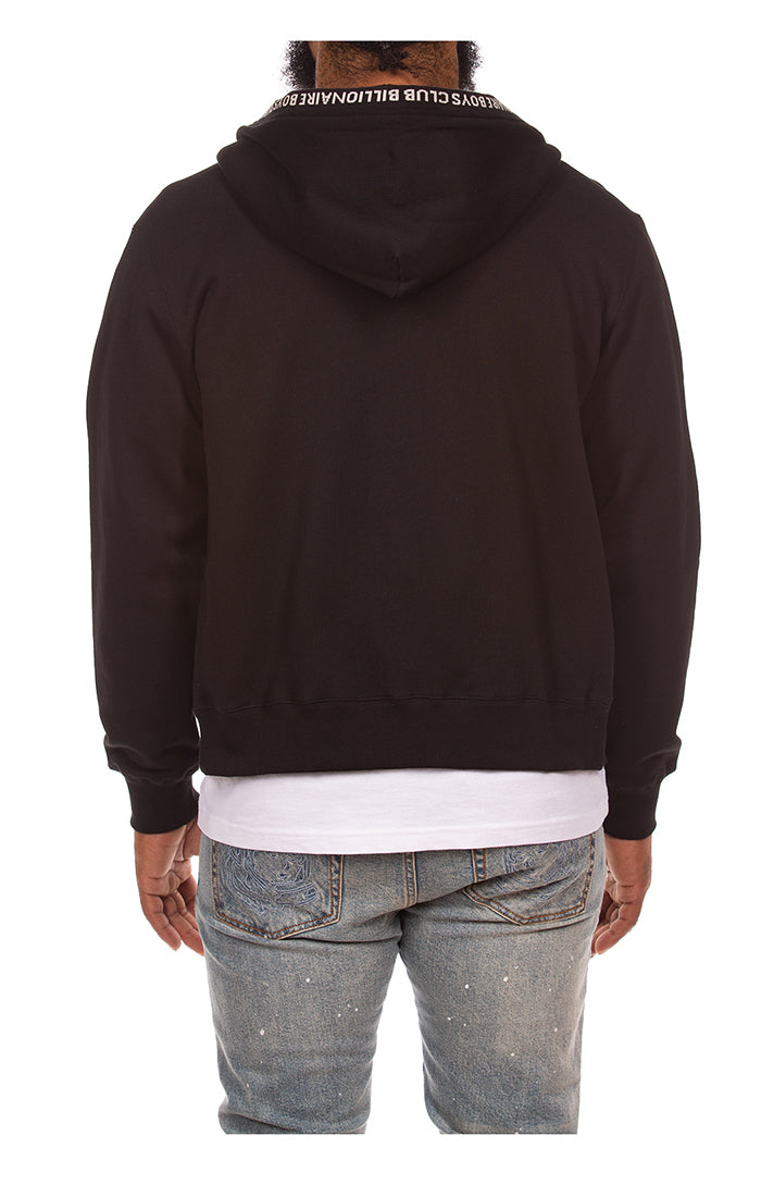 Back View of the Billionaire Boys Club bb mind hoodie in Black