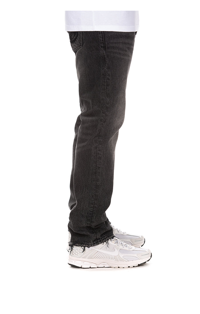 Right Side View of the Billionaire Boys Club BB Eclipse Jeans (Heart Fit) in black mortar