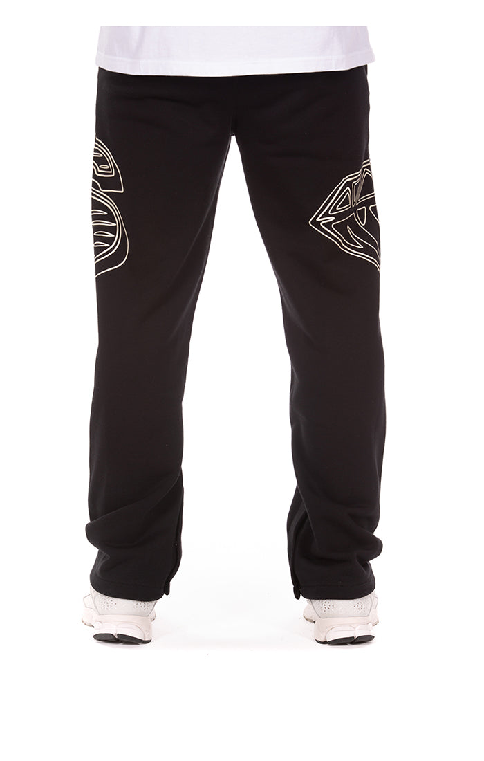 Back View of the Billionaire Boys Club BB Dual Sweatpants in black