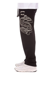 Left Side View of the Billionaire Boys Club BB Dual Sweatpants in black