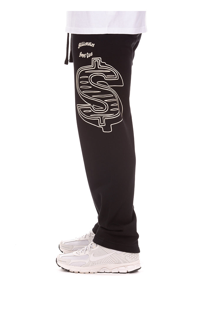 Left Side View of the Billionaire Boys Club BB Dual Sweatpants in black