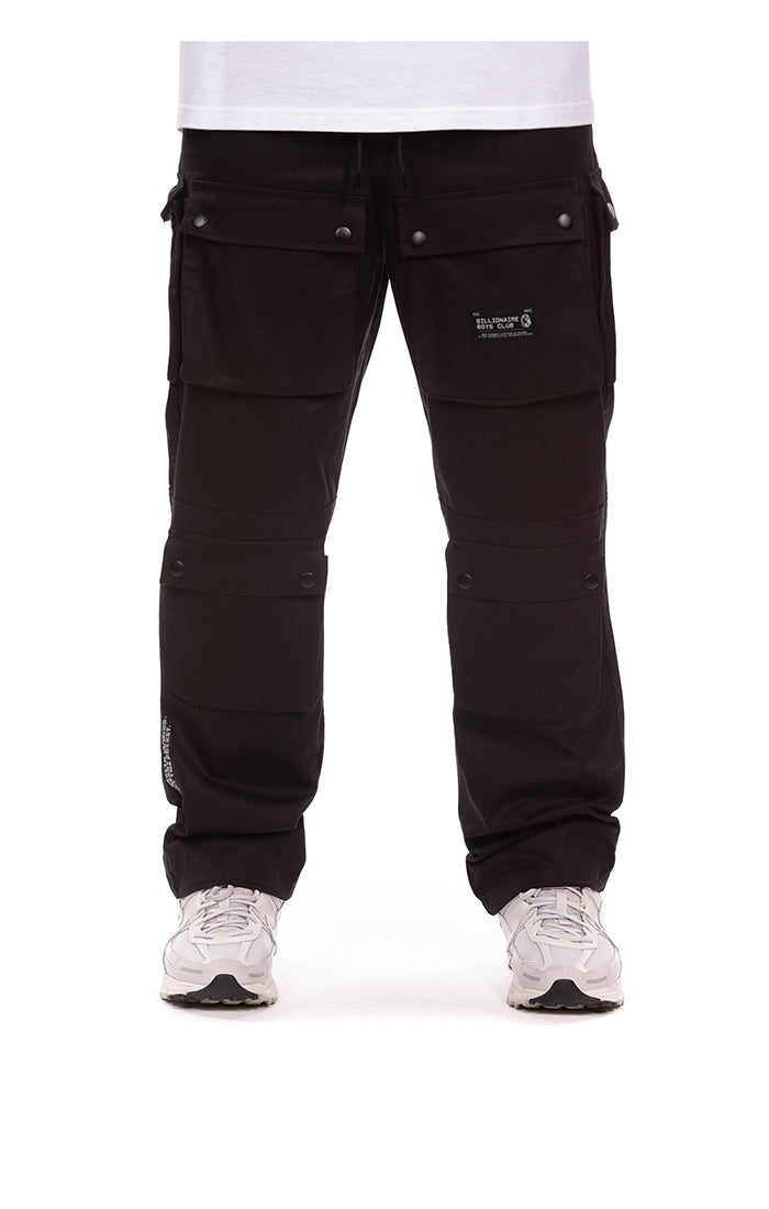 Front View of the Billionaire Boys Club BB Hemisphere Cargo Pants in black