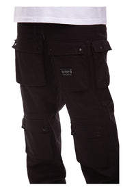 Front Left View of the Billionaire Boys Club BB Hemisphere Cargo Pants in black