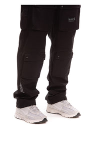 Front Right View of the Billionaire Boys Club BB Hemisphere Cargo Pants in black