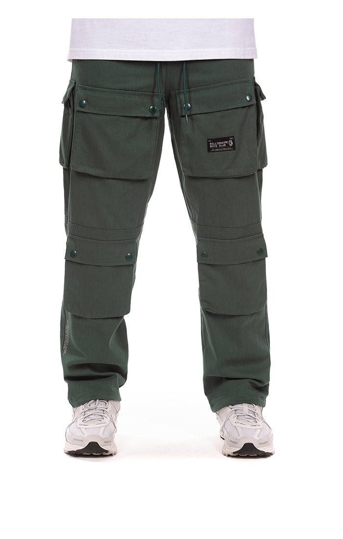Front View of the Billionaire Boys Club BB Hemisphere Cargo Pants in rain forest