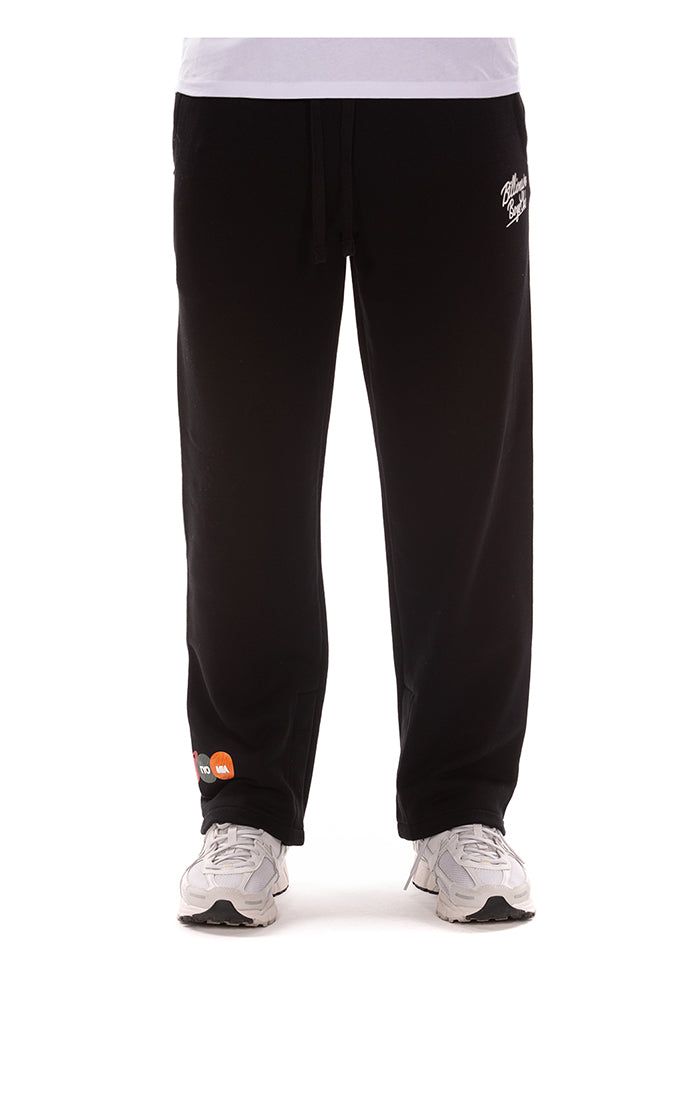 Front View of the Billionaire Boys Club BB Script Sweatpants in black