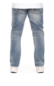 Back View of the Billionaire Boys Club BB Trek Jeans (Slim Fit) in Racer