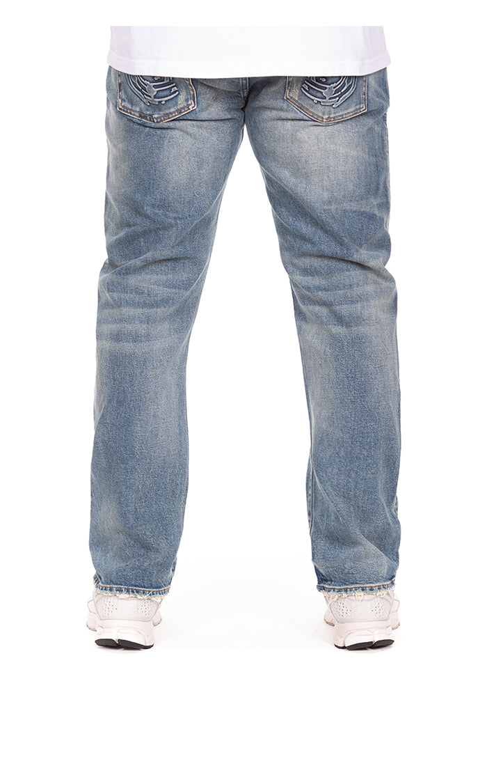 Back View of the Billionaire Boys Club BB Trek Jeans (Slim Fit) in Racer