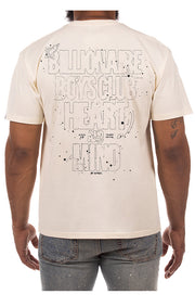 Back View of the Billionaire Boys Club BB Mantra SS Tee in winter white