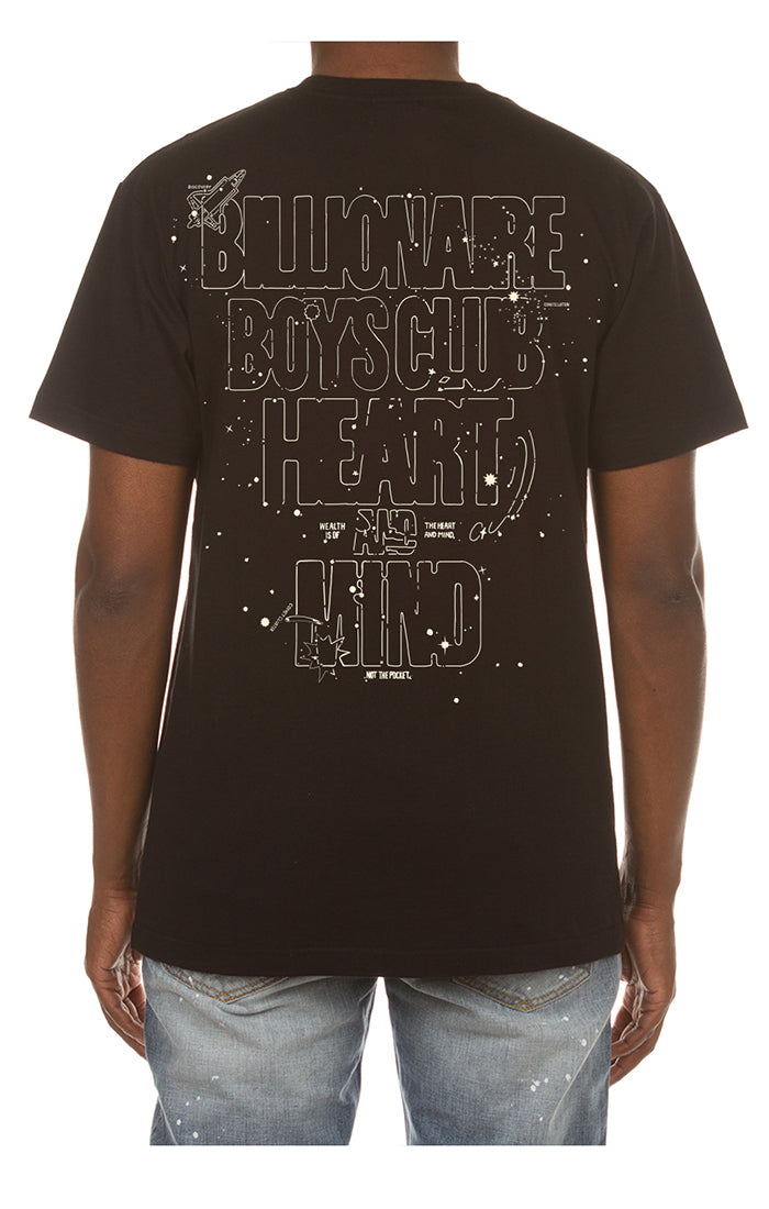 Back View of the Billionaire Boys Club BB Mantra SS Tee in black
