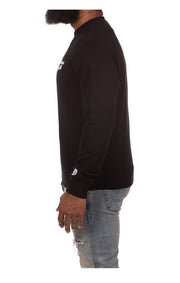 Left Side View of the Billionaire Boys Club BB Small Script Sweatshirt in black