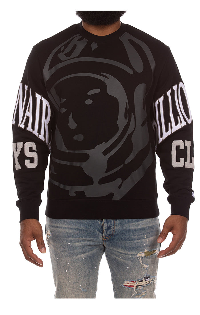 Front View of the Billionaire Boys Club BB Big Face Sweatshirt in black 