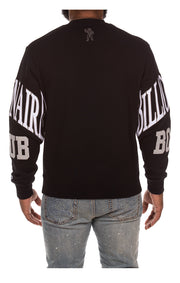 Back Side View of the Billionaire Boys Club BB Big Face Sweatshirt in black