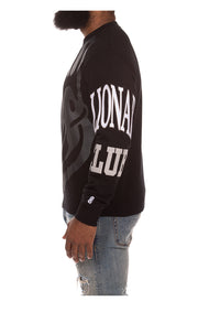 Left Side View of the Billionaire Boys Club BB Big Face Sweatshirt in black