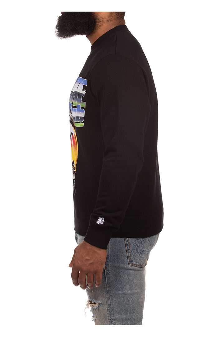 Left Side View of the Billionaire Boys Club BB Jet Pack Sweatshirt in black