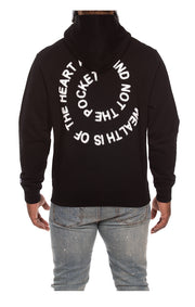Back View of the Billionaire Boys Club BB Script Hoodie in black