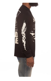 Right Side View of the Billionaire Boys Club BB I Need Space LS Knit in black