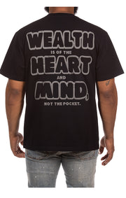 Back View of the Billionaire Boys Club BB Friends And Family SS Knit (Oversized Fit) in black