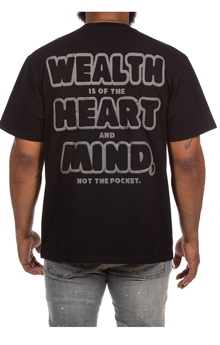 Back View of the Billionaire Boys Club BB Friends And Family SS Knit (Oversized Fit) in black