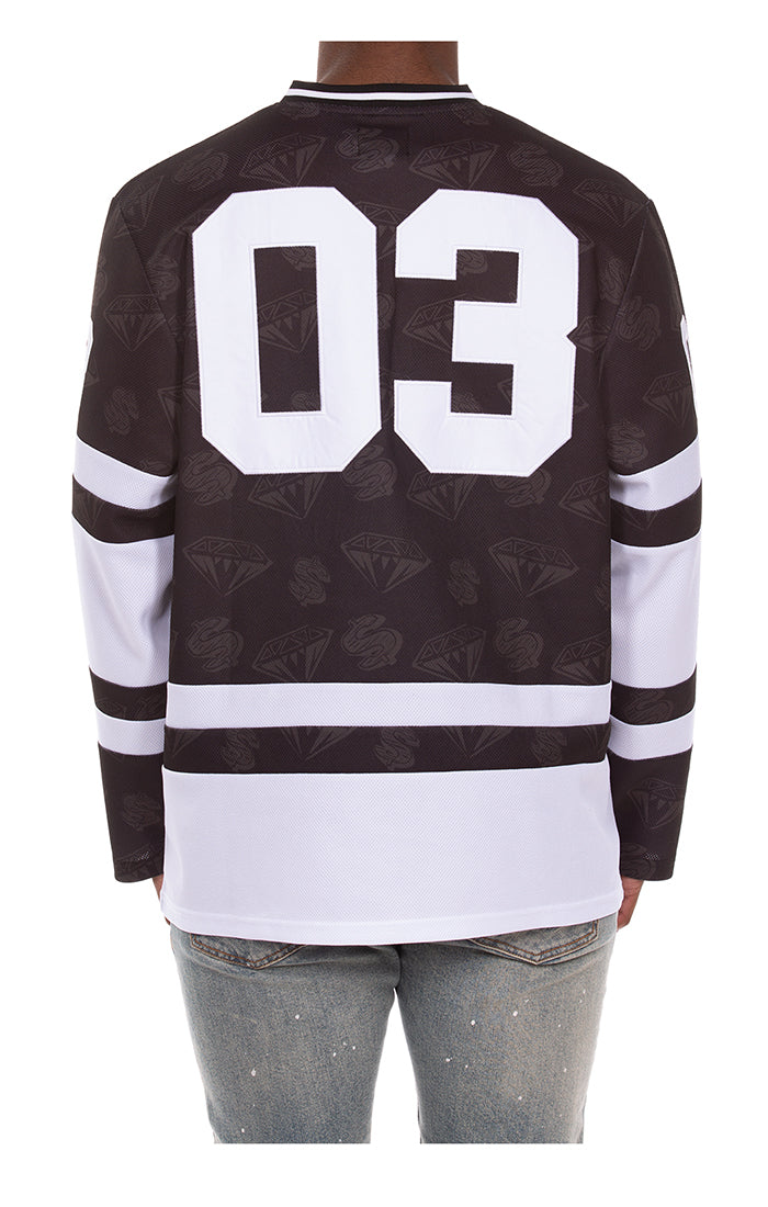 Back View of the Billionaire Boys Club BB Celsius Jersey LS Knit in black